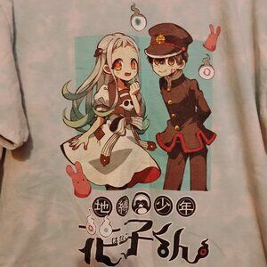 Men's White XL Anime Manga Toilet Bound Hanako-Kun T-Shirt Goodie Two Sleeves